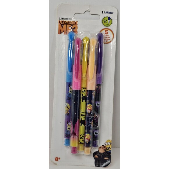 Despicable Me 3 GEL PENS 5 Pack NIP Sealed - Picture 1 of 5